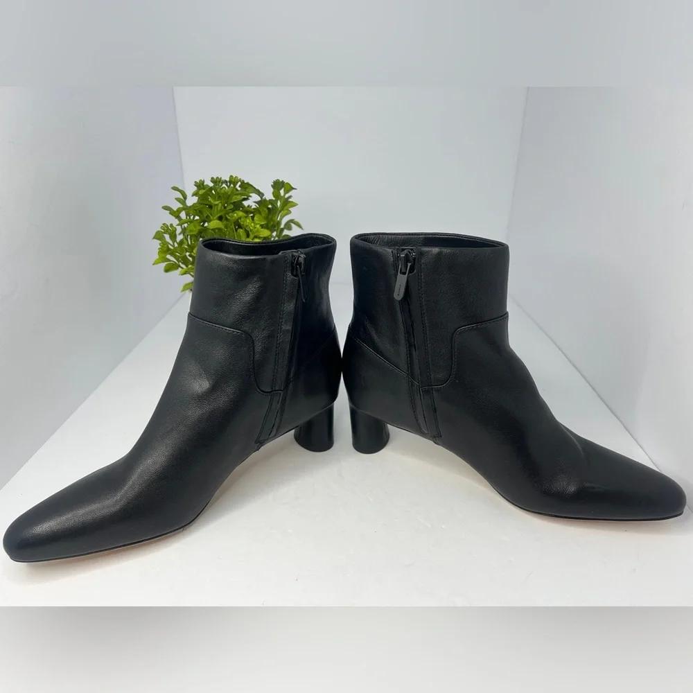 NEW Vince Hilda Leather Ankle Boots Black Size 5.5 - Picture 8 of 15